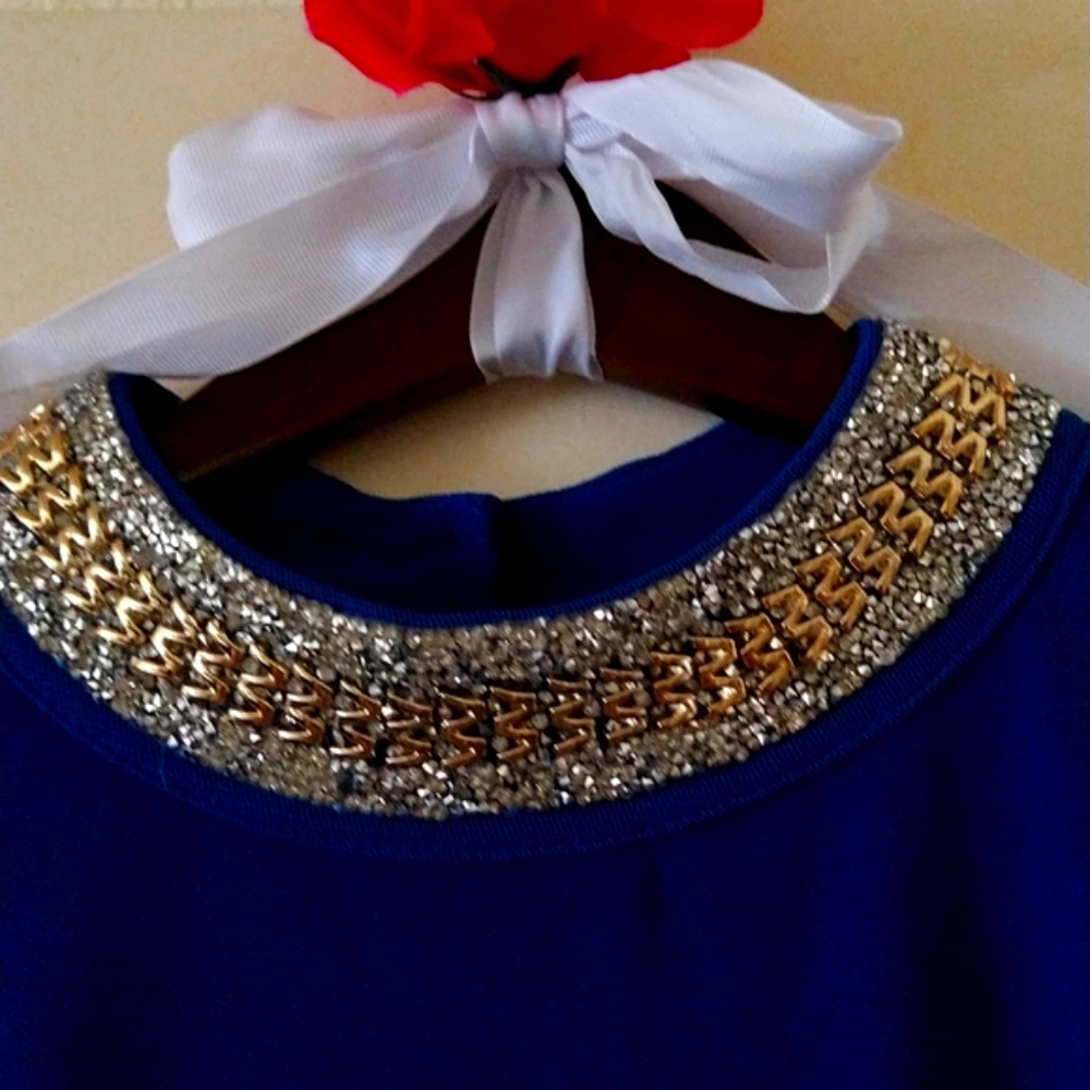 2xl Royal Blue Dress up Top